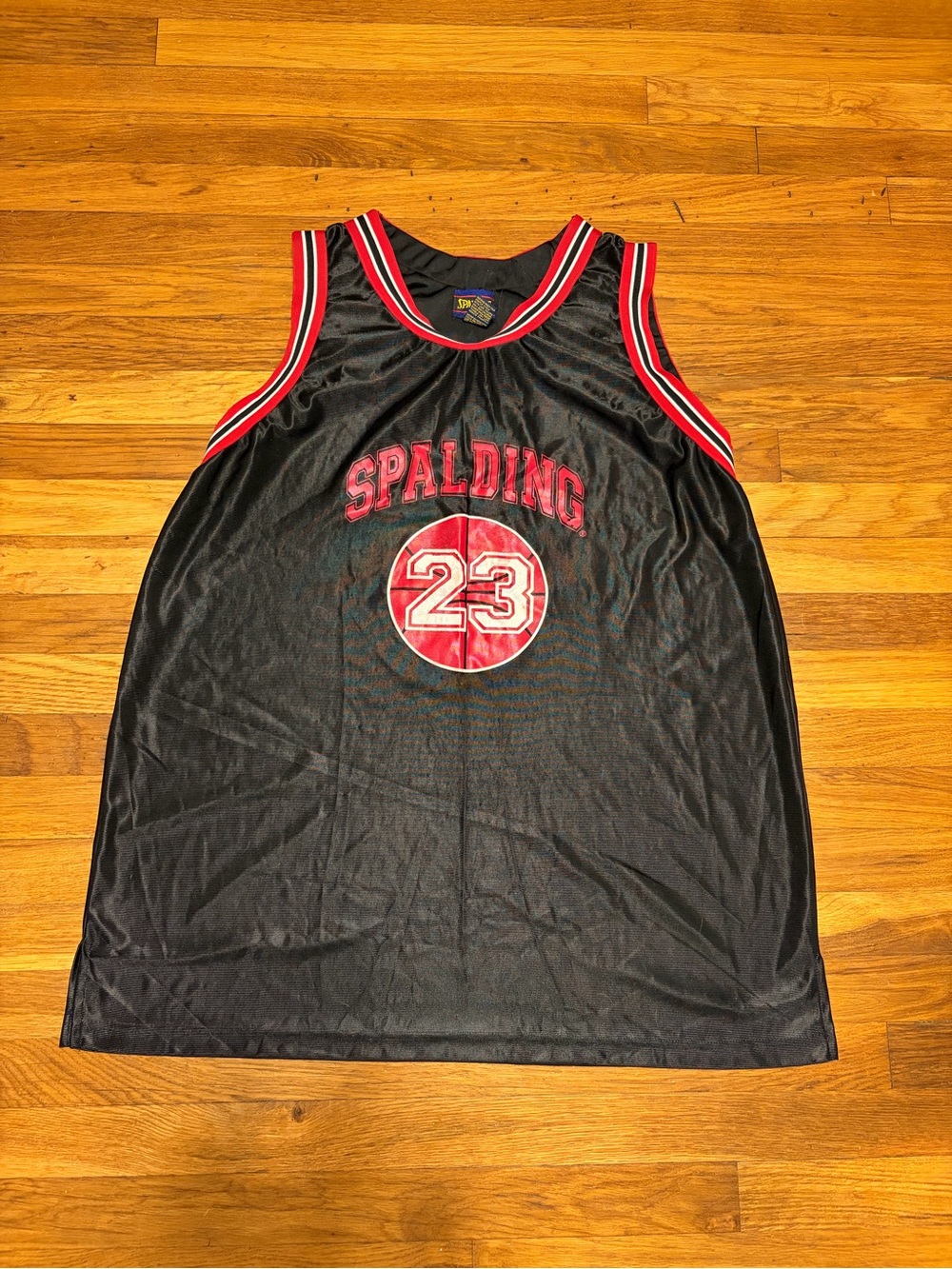 Spalding Black Basketball Jersey vintage 1990s Number 23